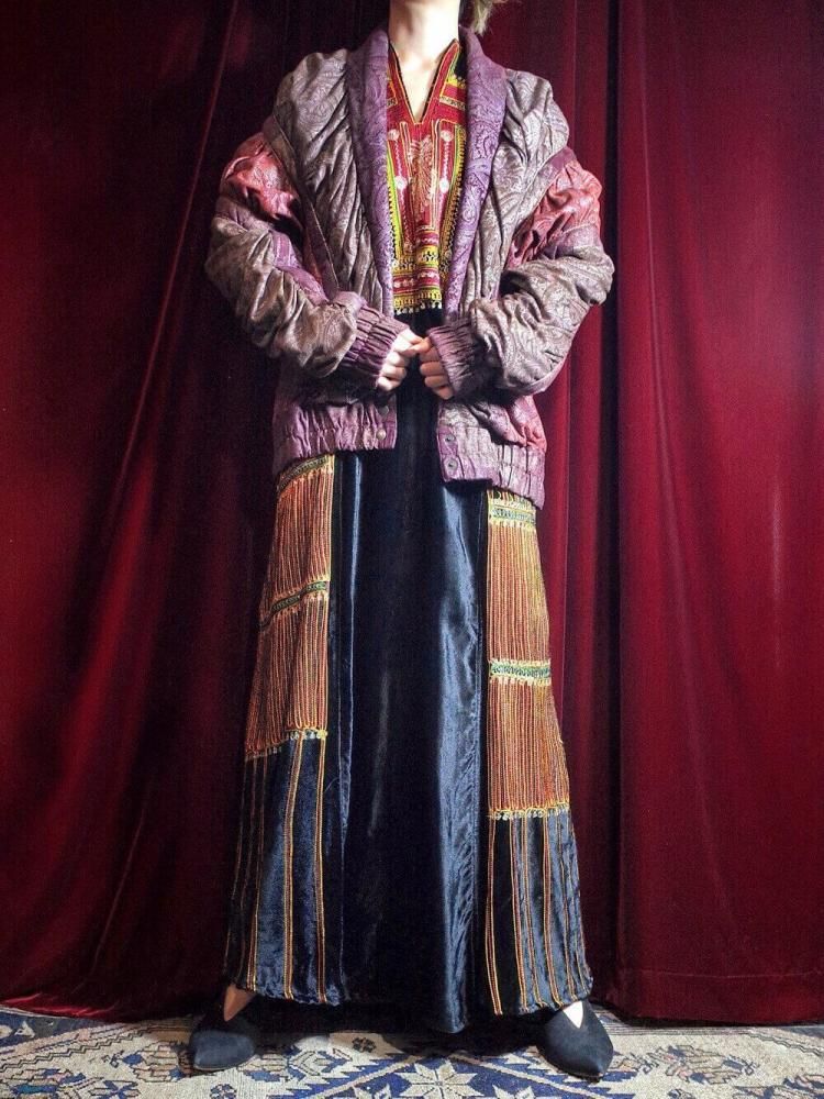 Archive "roberto cavalli / ٥ȥ" Made in ITALY All Paisley Leather Shirring Blouson