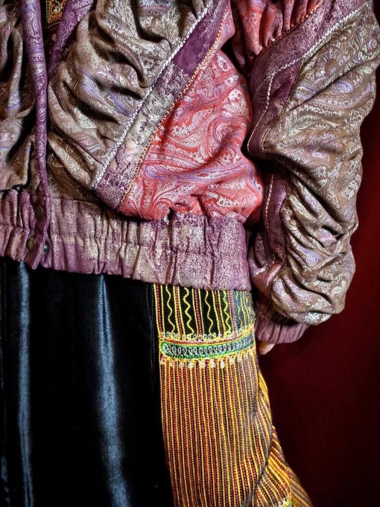 Archive "roberto cavalli / ٥ȥ" Made in ITALY All Paisley Leather Shirring Blouson