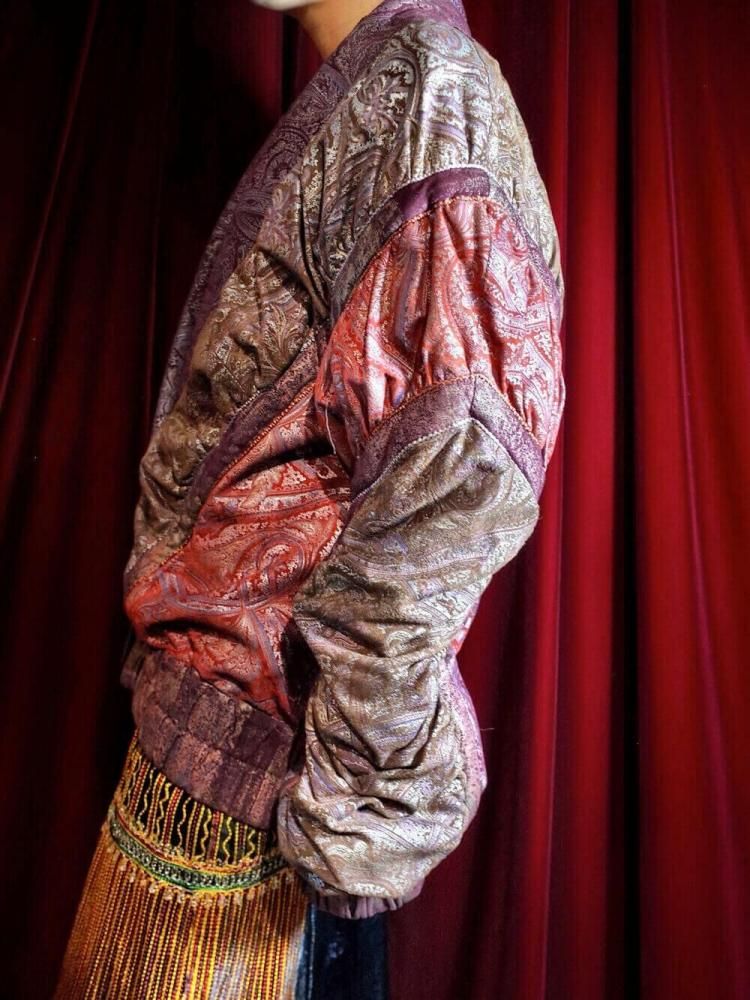 Archive "roberto cavalli / ٥ȥ" Made in ITALY All Paisley Leather Shirring Blouson