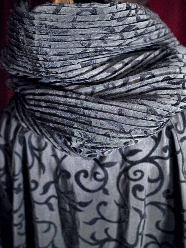 Arabesque Gather Big Hoodie Coat Reversible