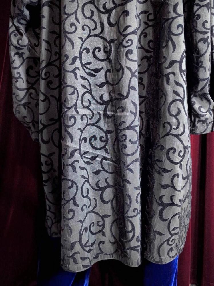 Arabesque Gather Big Hoodie Coat Reversible