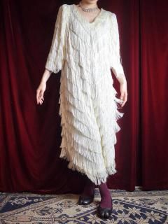 White Fringe Dress