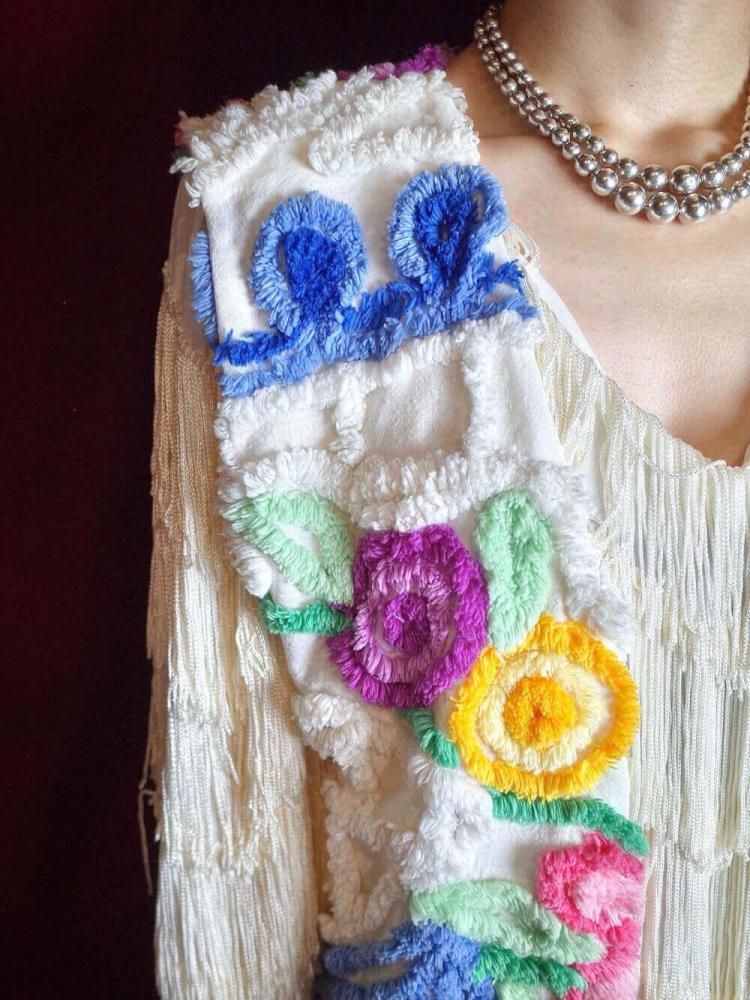 Floral Chenille Vest