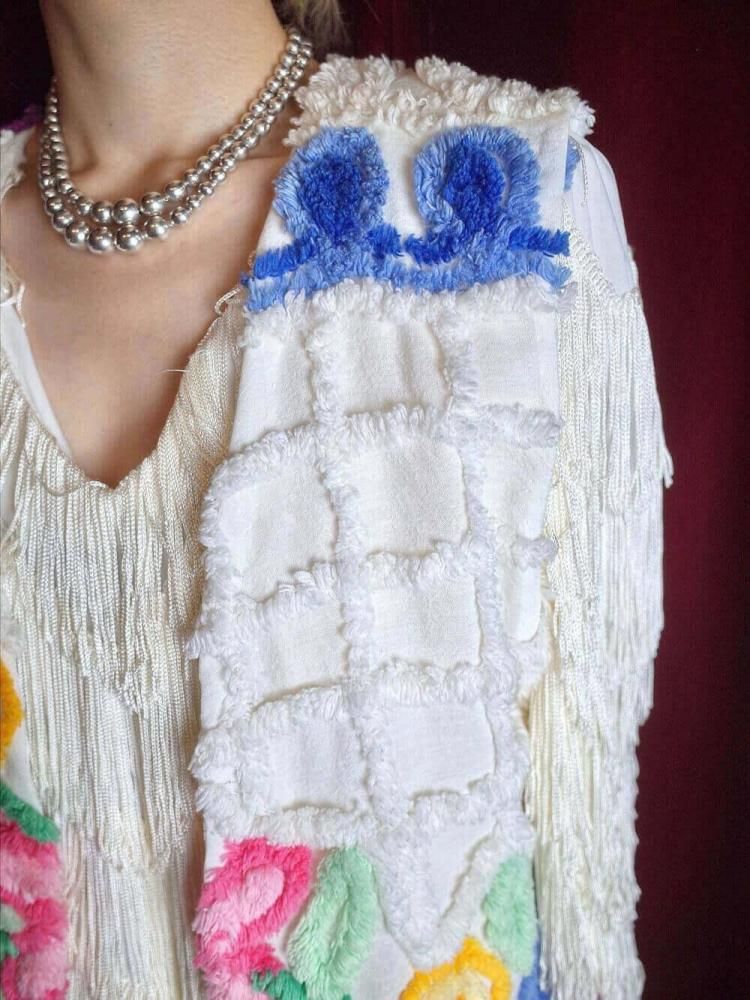 Floral Chenille Vest