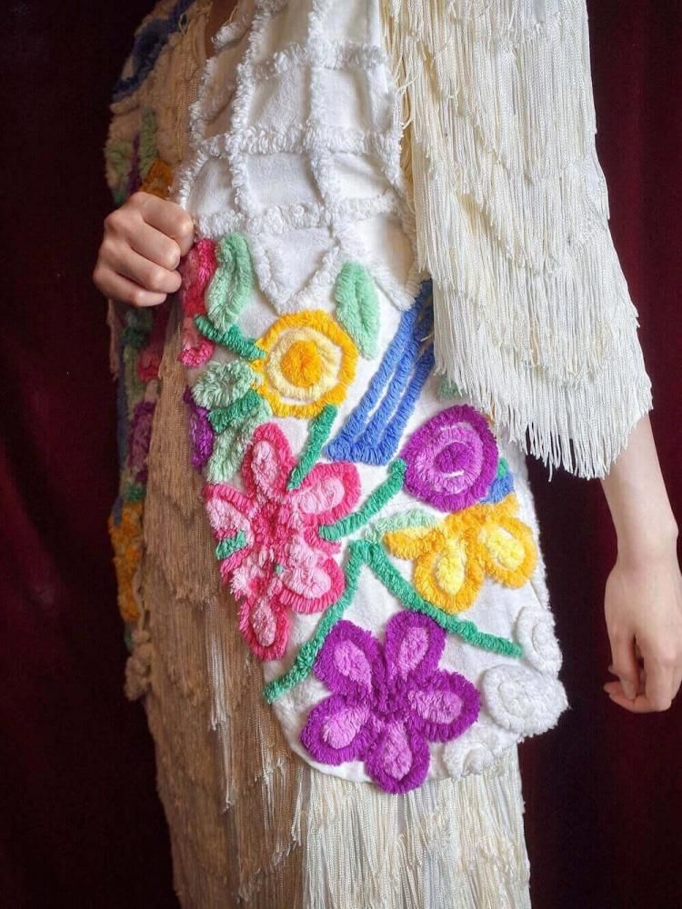 Floral Chenille Vest
