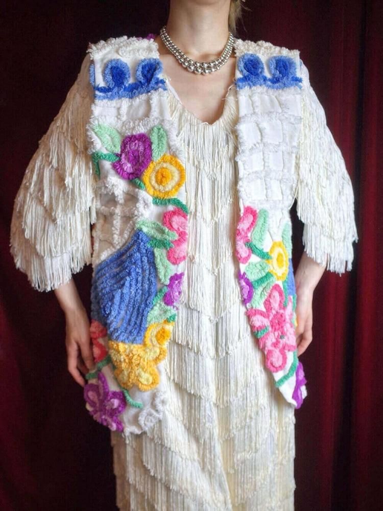 Floral Chenille Vest