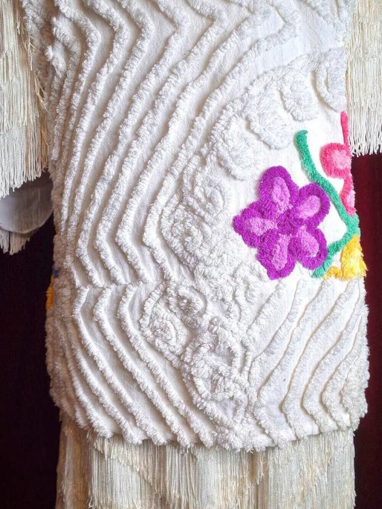Floral Chenille Vest