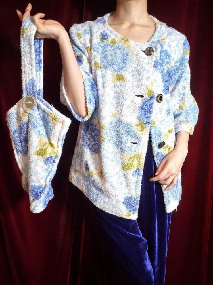 c.1960s Pile Jacket & Bag 2 pieces set