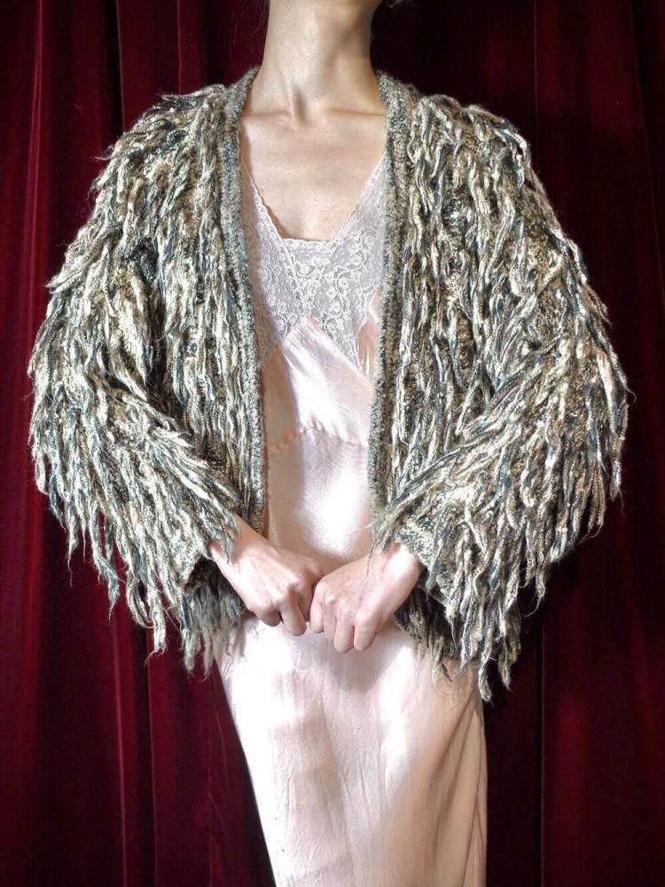 Shaggy Fringe Knit Cardigan