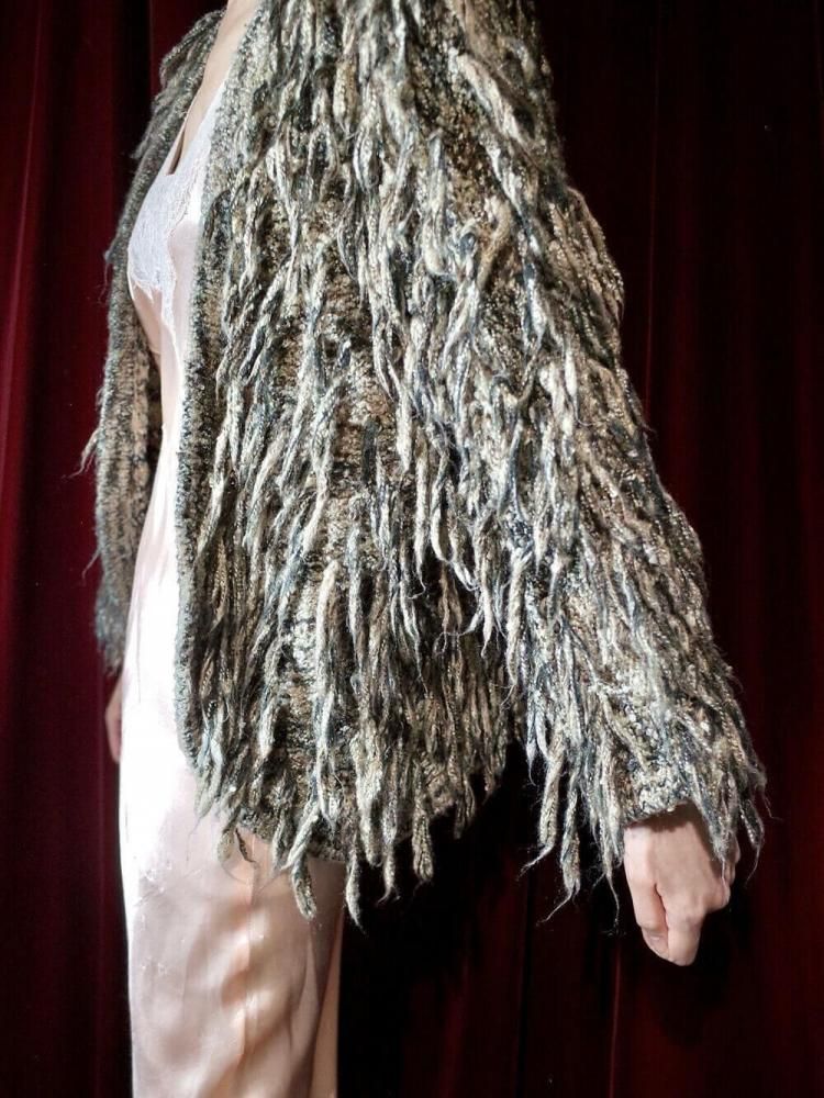 Shaggy Fringe Knit Cardigan
