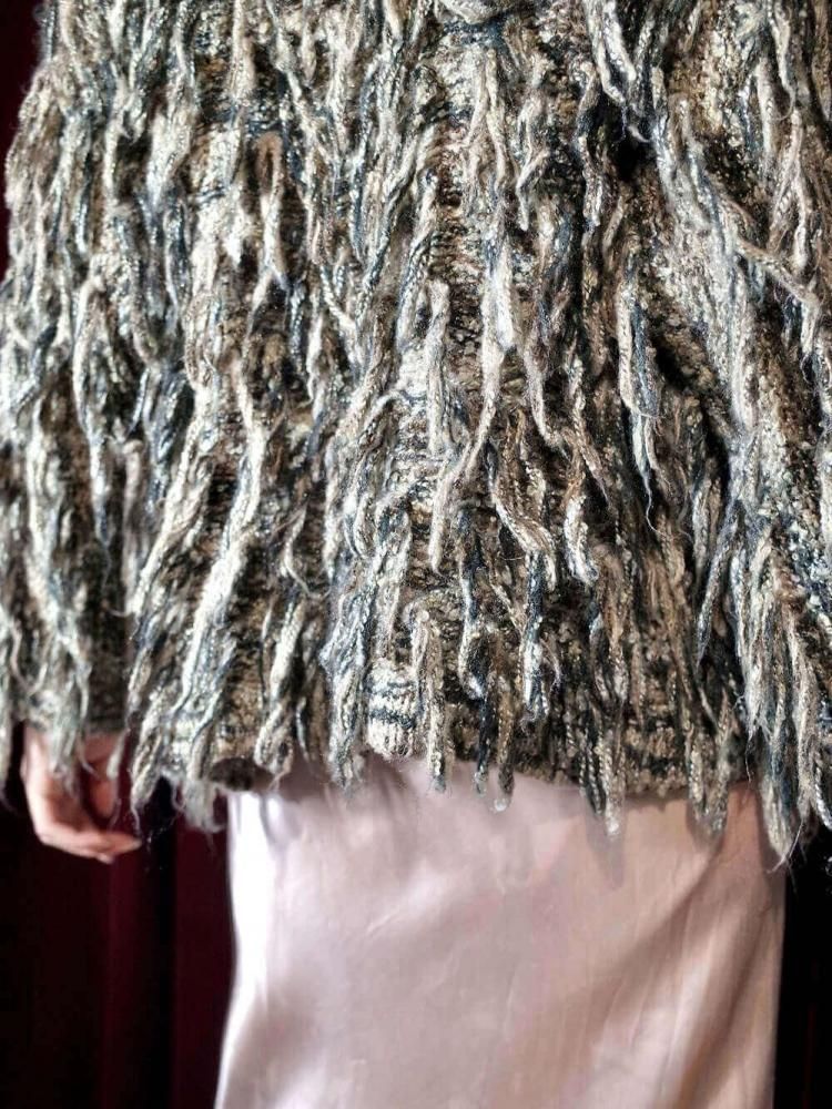 Shaggy Fringe Knit Cardigan