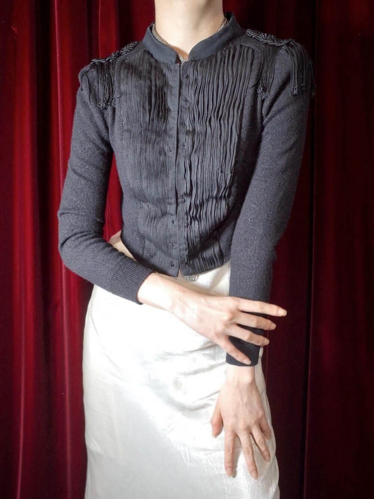 Napoleon Style Tight  Short Knit Cardigan