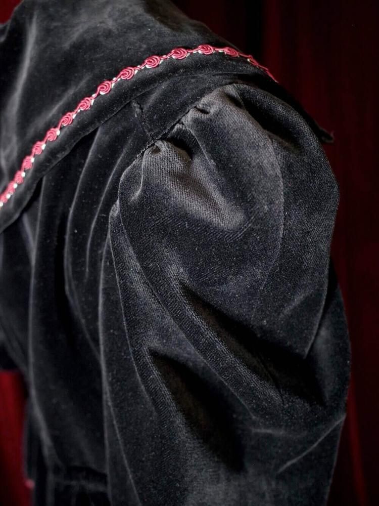 1940~50s Puff Sleeves & Peplum Velvet Jacket