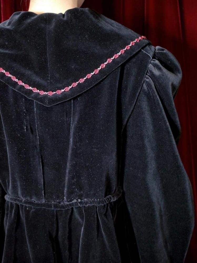 1940~50s Puff Sleeves & Peplum Velvet Jacket