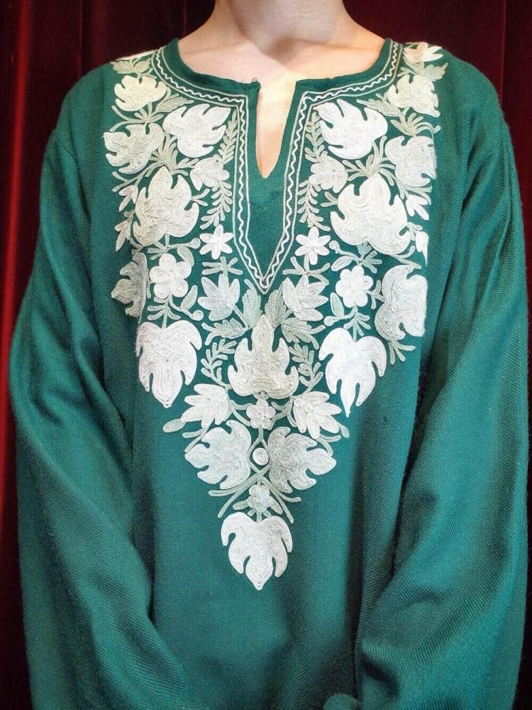Kashmir Embroidery Slit Dress