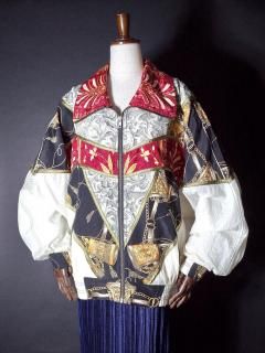 Scarf Arabesque Switch Nylon Blouson
