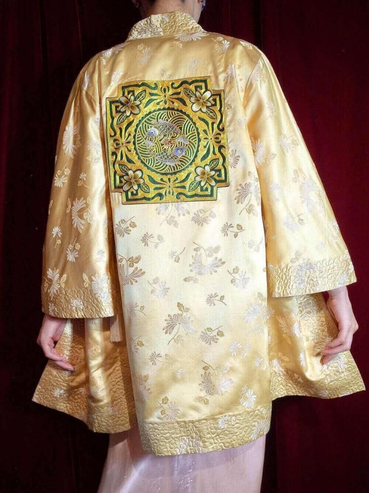 "Embroidery & Tassel" Jacquard China Gown Jacket
