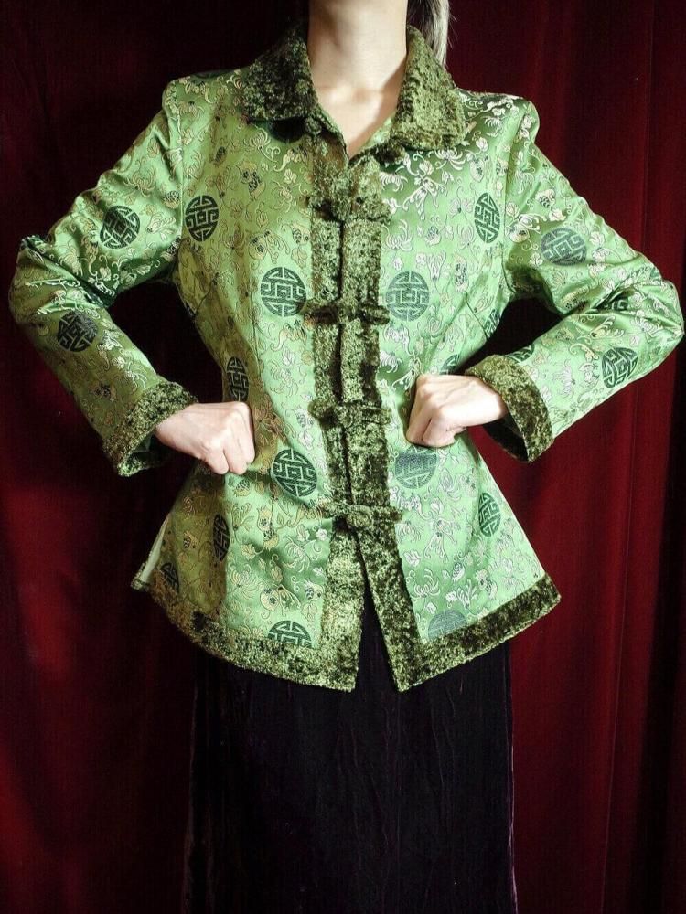 Oriental Green Jacquard China Jacket