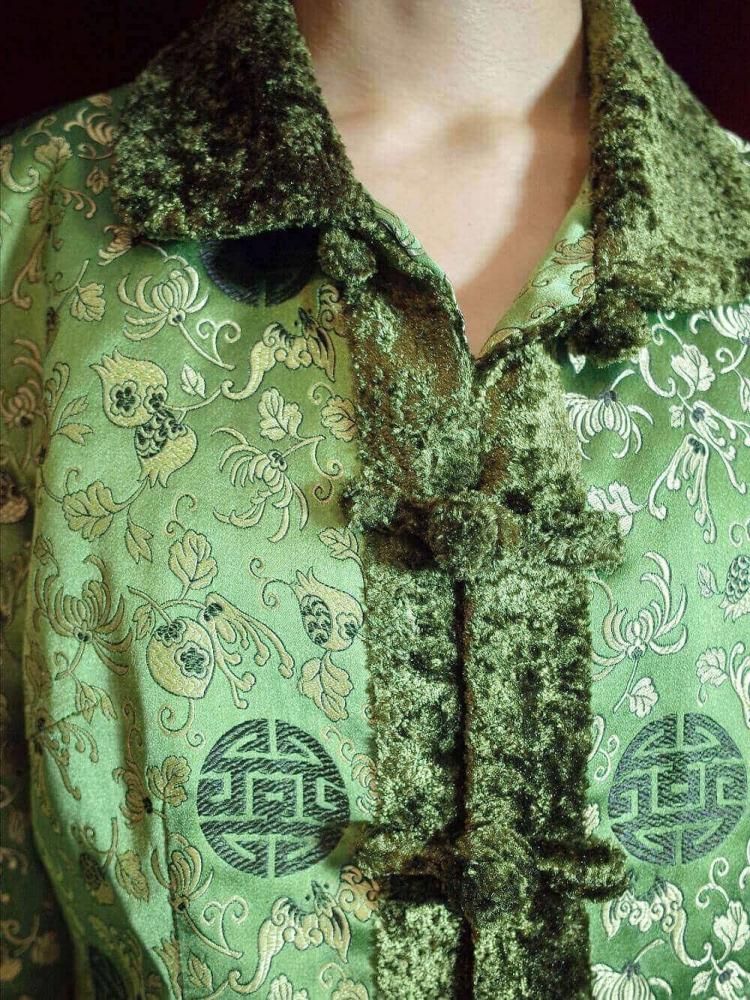 Oriental Green Jacquard China Jacket
