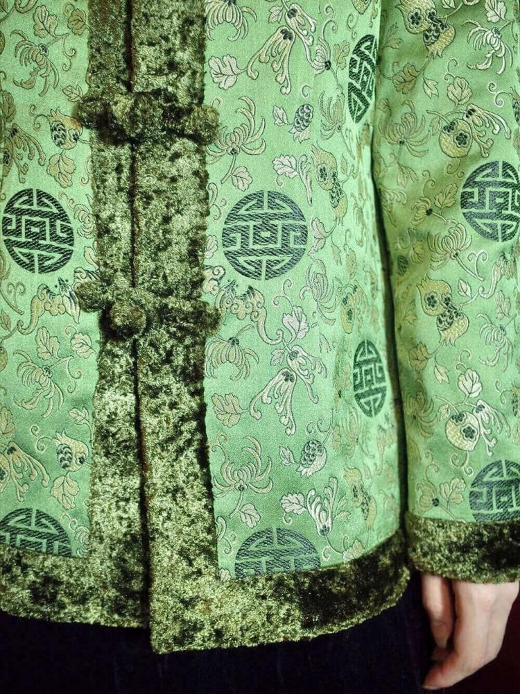 Oriental Green Jacquard China Jacket