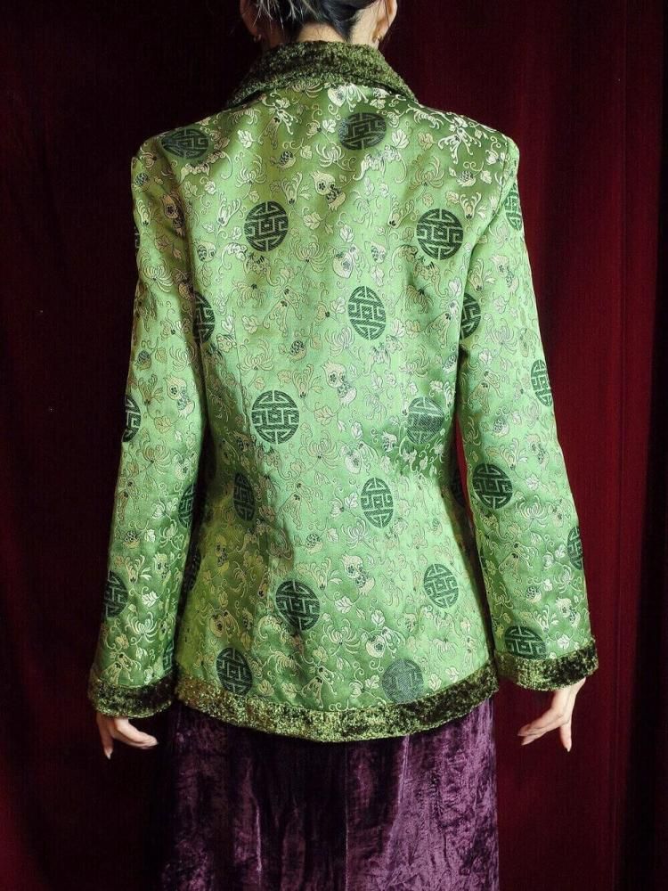 Oriental Green Jacquard China Jacket