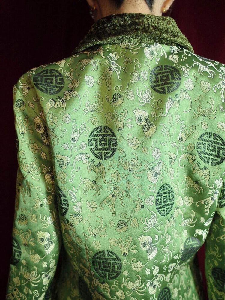 Oriental Green Jacquard China Jacket