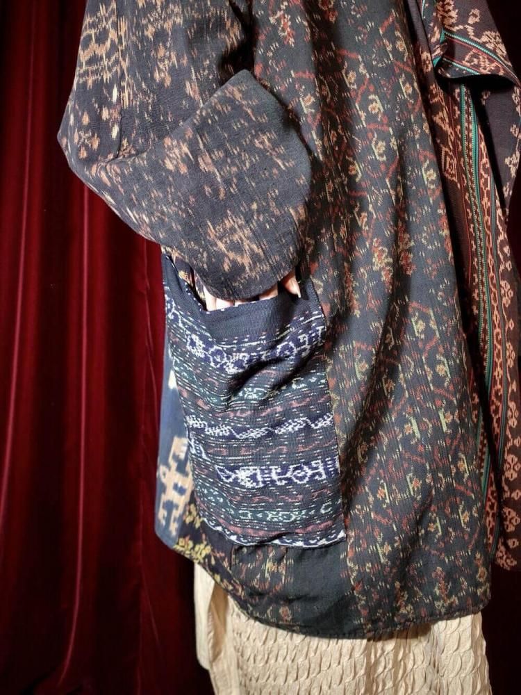 Special IKAT "Alien Pattern" Handmade Coat