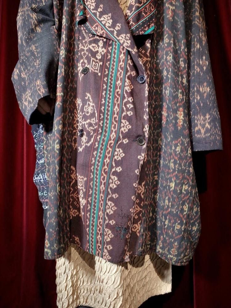 Special IKAT "Alien Pattern" Handmade Coat