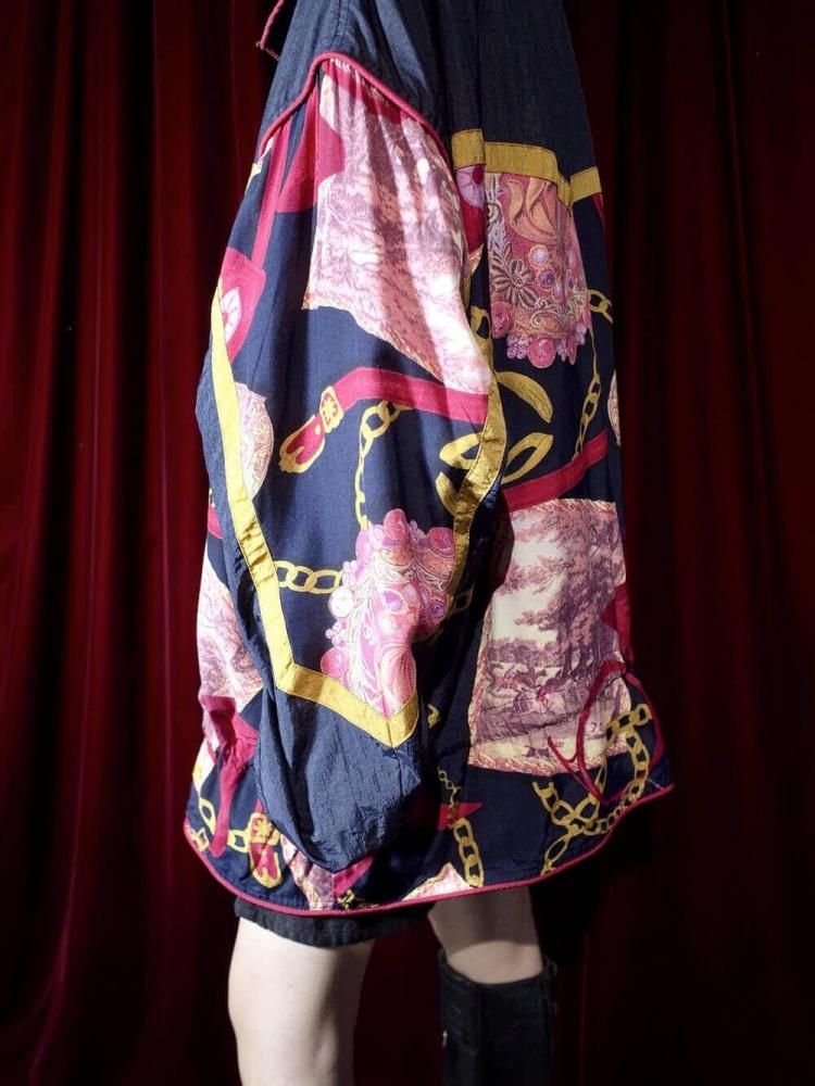 Horse & Arabesque Big Silhouette Nylon Blouson