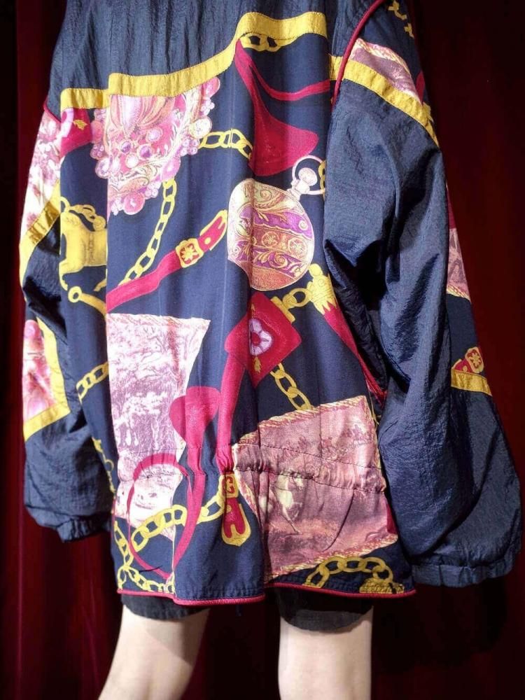 Horse & Arabesque Big Silhouette Nylon Blouson