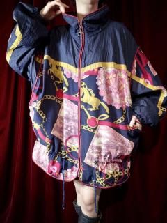 Horse & Arabesque Big Silhouette Nylon Blouson