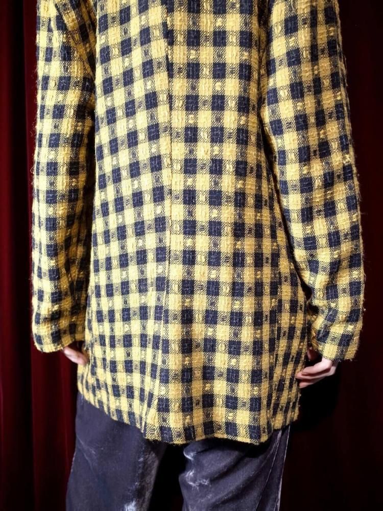 Yellow  Black Checker Tailored Jacket