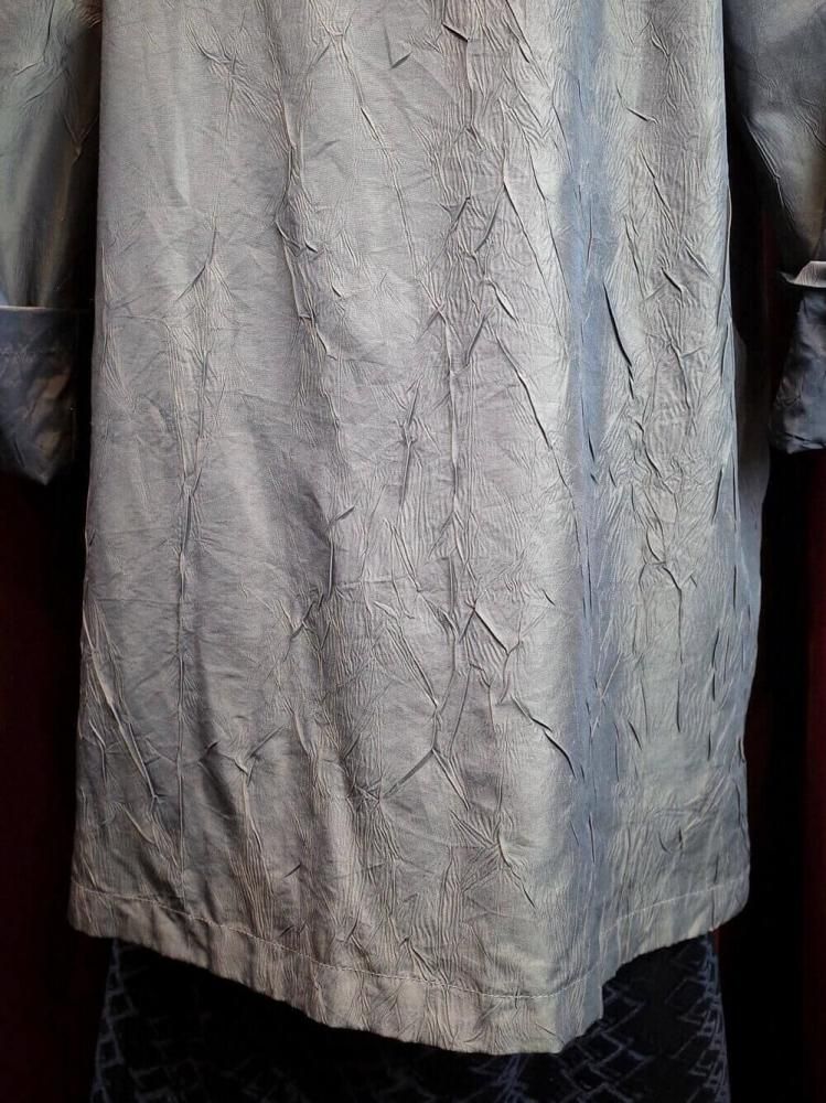 Iridescent  Black Hoodie Nylon Coat Reversible