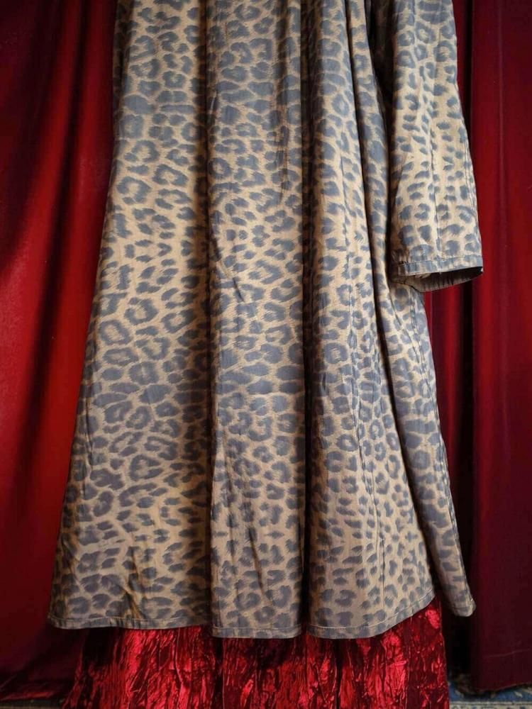 и Bronze  Leopard Big Hoodie Nylon Coat Reversible