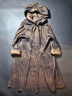 и Bronze  Leopard Big Hoodie Nylon Coat Reversible