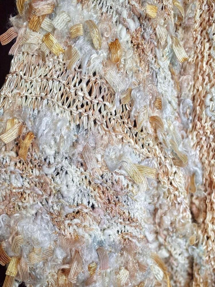Cocoon Silhouette Shaggy Knit Gown