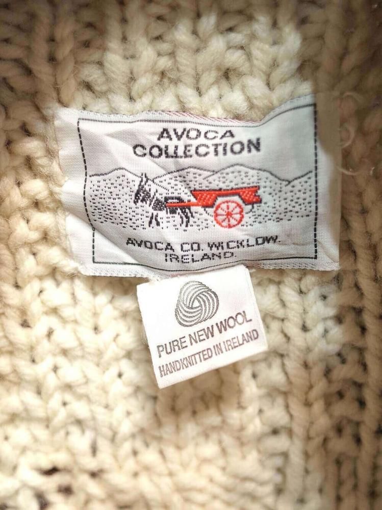 "HAND KNITTED IN IRELAND" Aran Knit Blouson