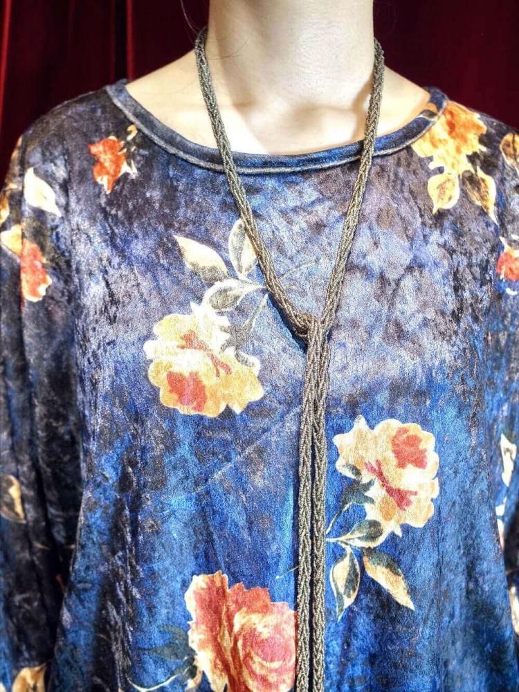 Floral Velvet Cut & Sewn
