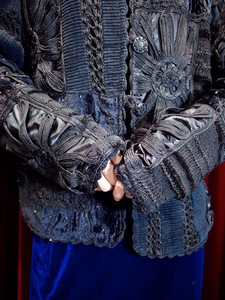 Code Embroidery  Velvet Quilting Switch Jacket