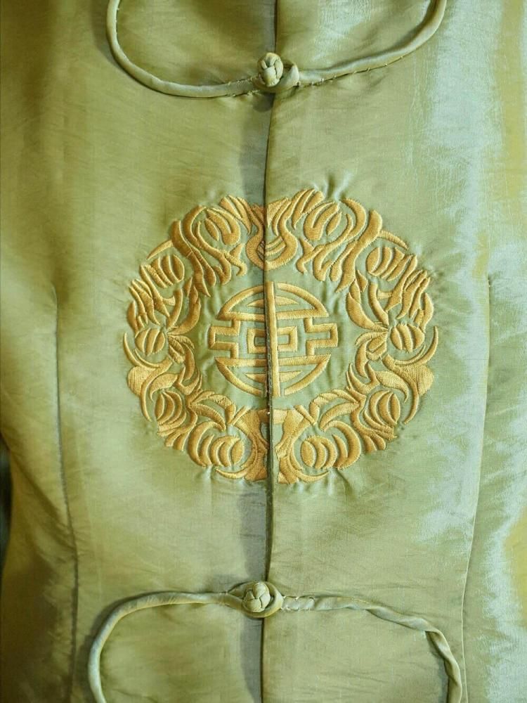 и Mint Green Embroidery China Jacket
