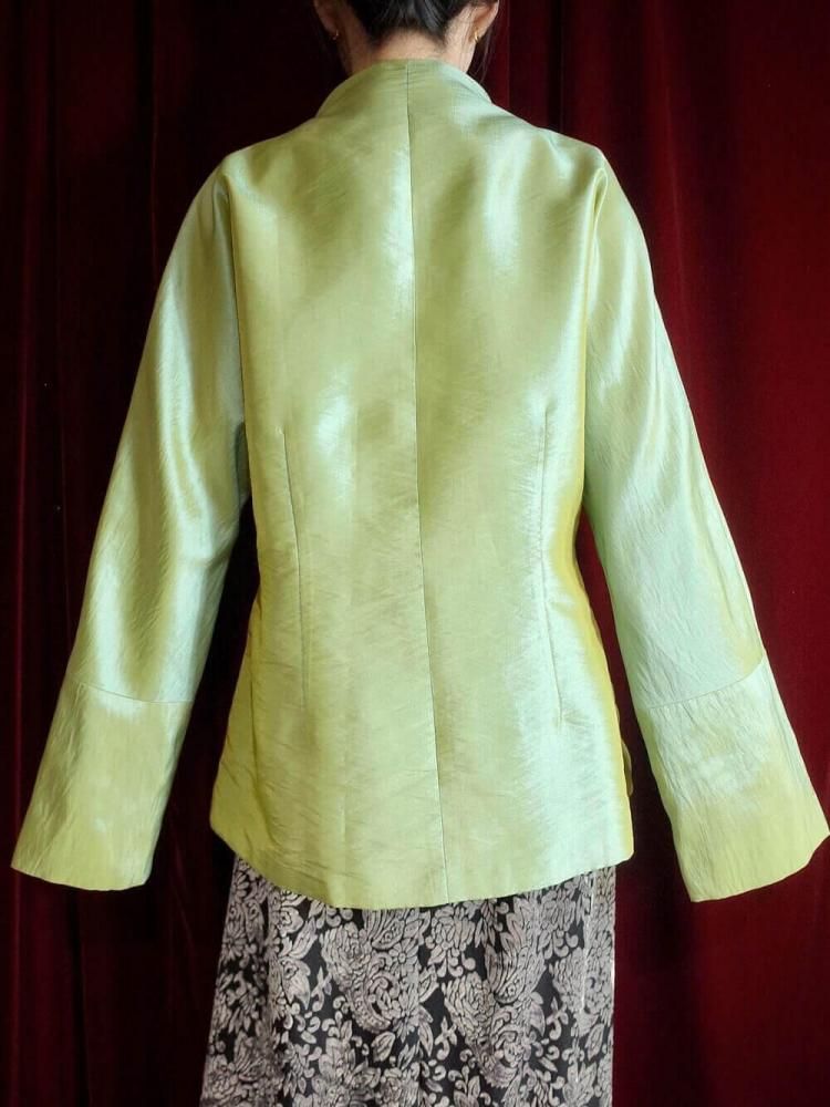 и Mint Green Embroidery China Jacket