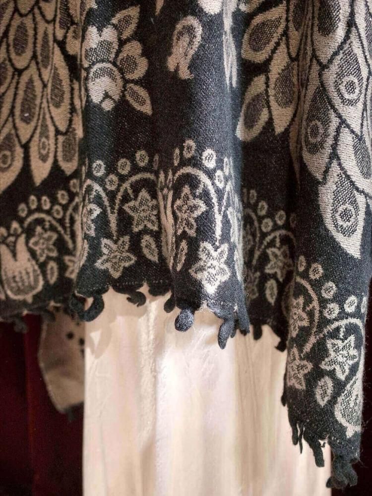 Peacock Woven Poncho