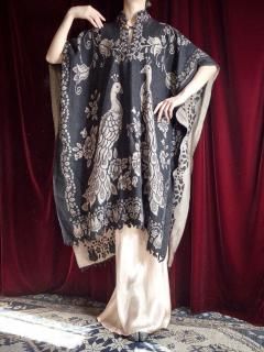 Peacock Woven Poncho
