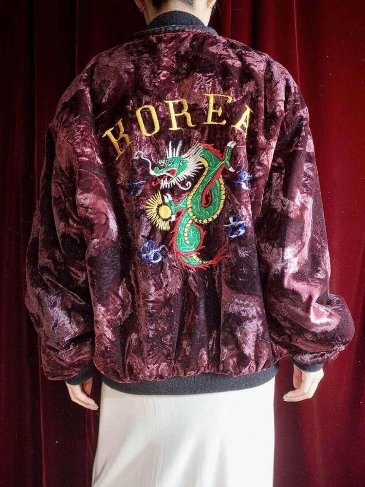 KOREA Souvenir Jacket / Deep Bordeaux Velvet
