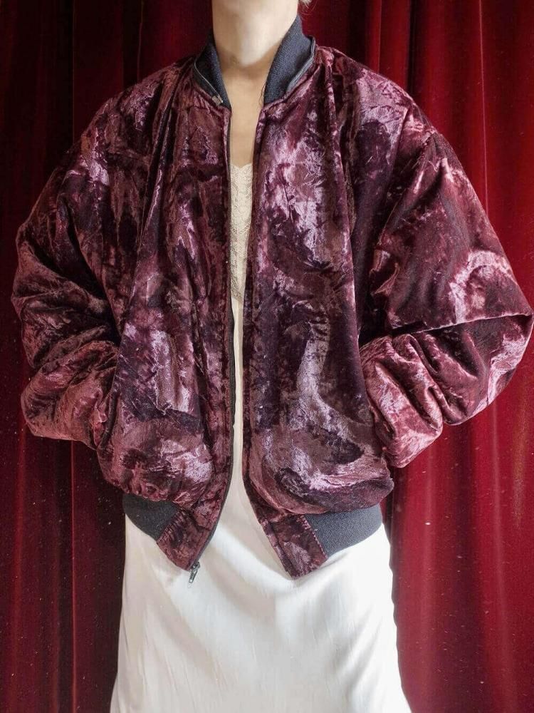 KOREA Souvenir Jacket / Deep Bordeaux Velvet