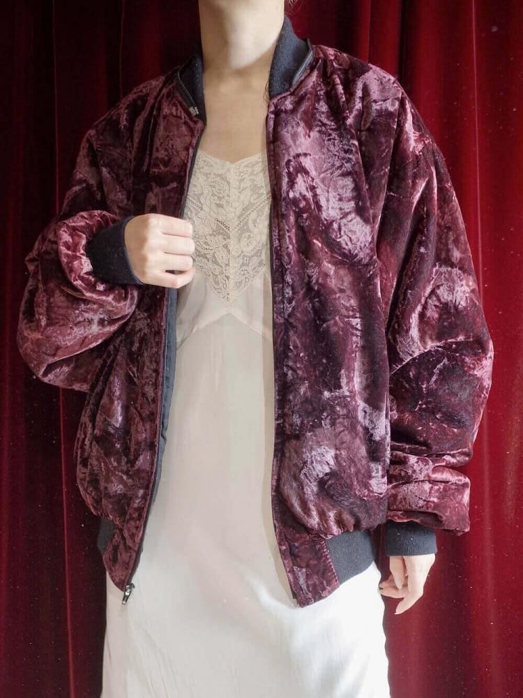 KOREA Souvenir Jacket / Deep Bordeaux Velvet