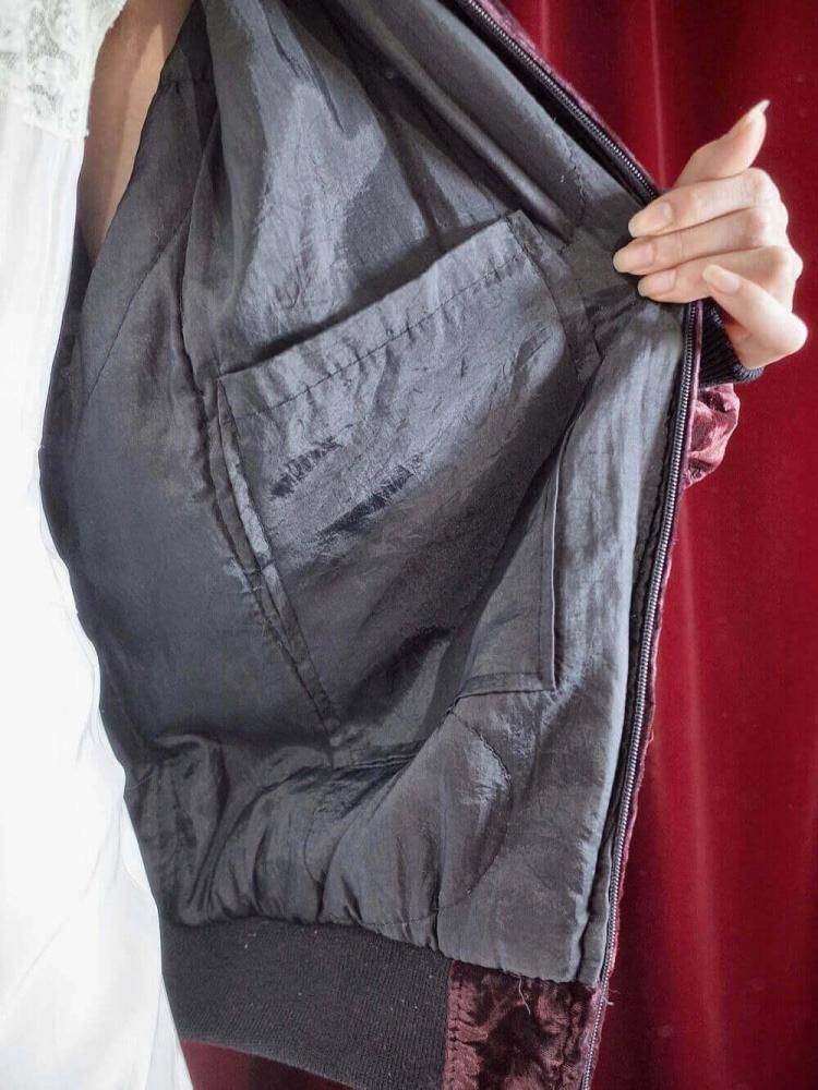 KOREA Souvenir Jacket / Deep Bordeaux Velvet