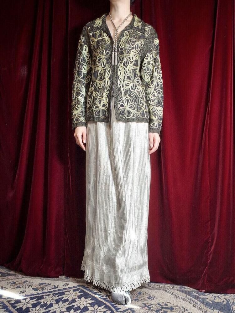 Code Embroidery Mesh Jacket