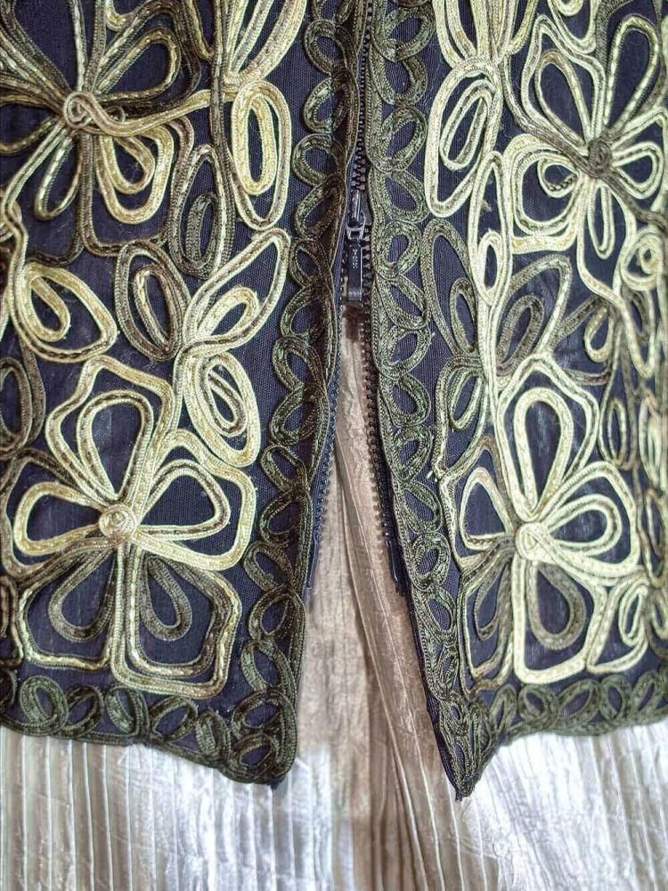 Code Embroidery Mesh Jacket