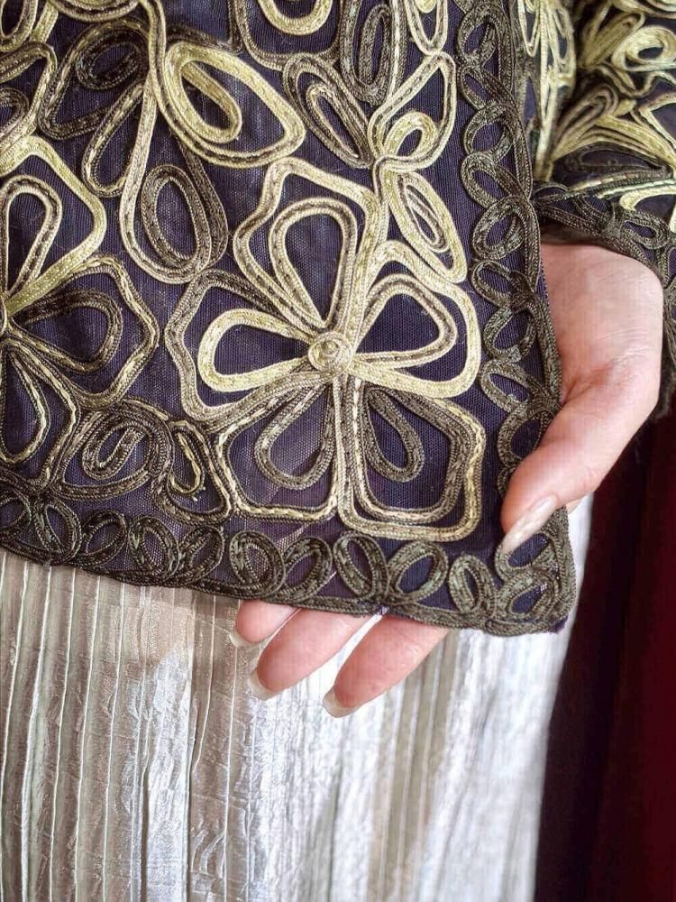 Code Embroidery Mesh Jacket